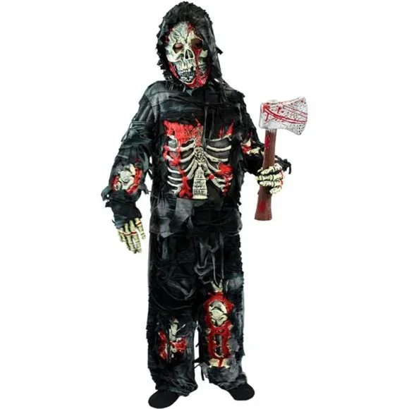 Scary Halloween Zombie Costume Monsters Costume with Toy Axe